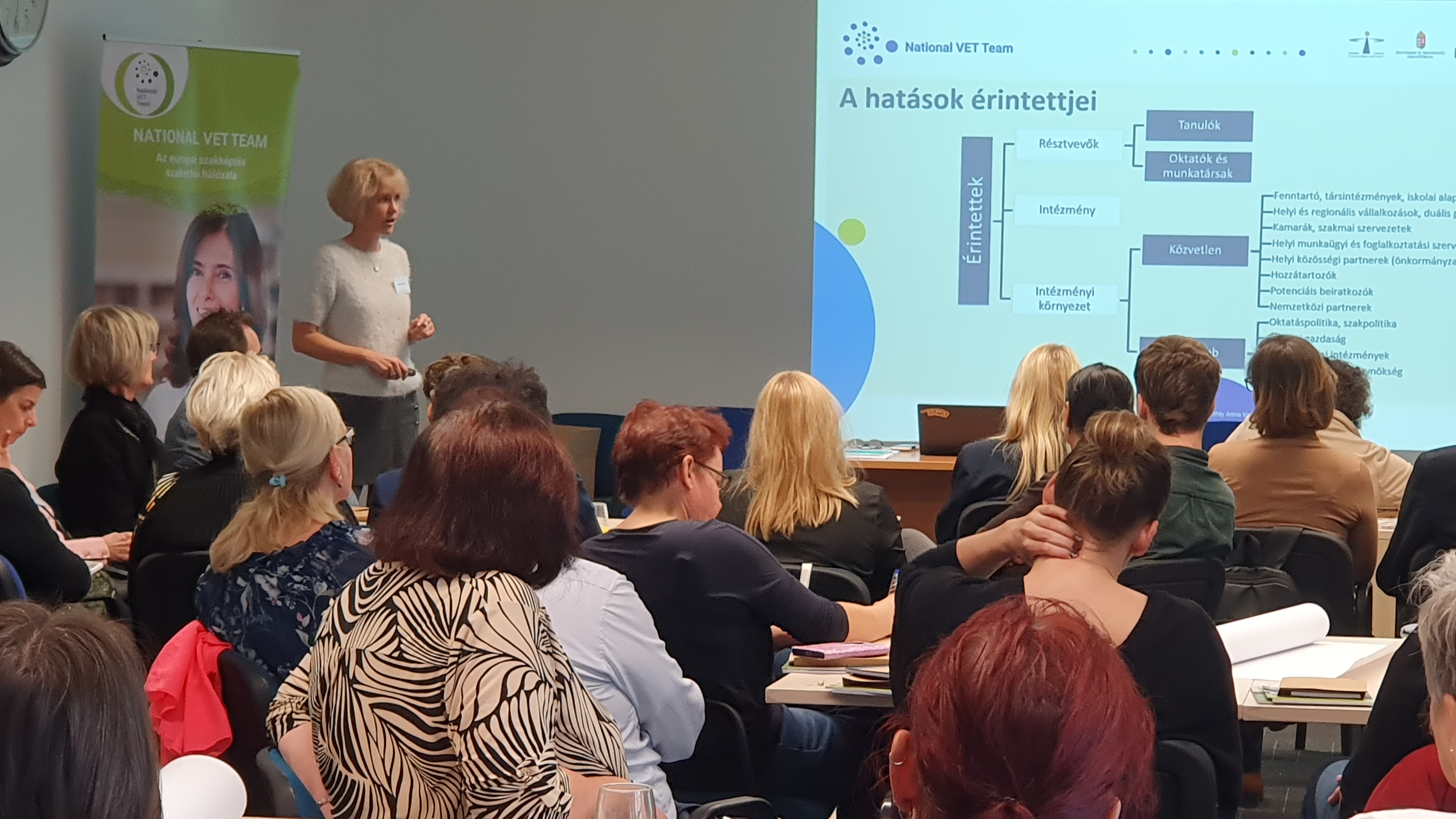 Nemzetközi programok eredményeinek felhasználása az intézmény fejlesztése érdekében című workshop egyik előadása